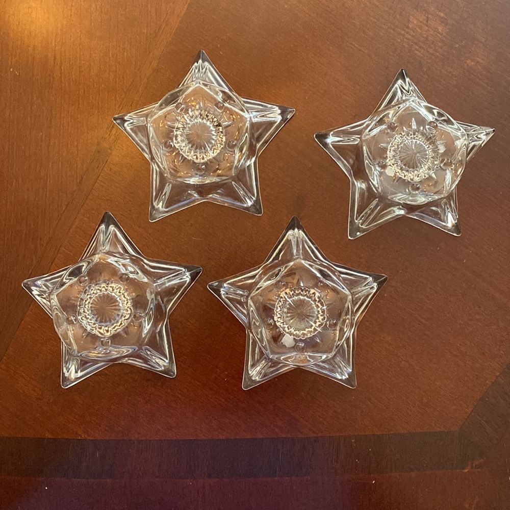 Vintage  Star-Shaped Candle Holders - Picture 3 of 5